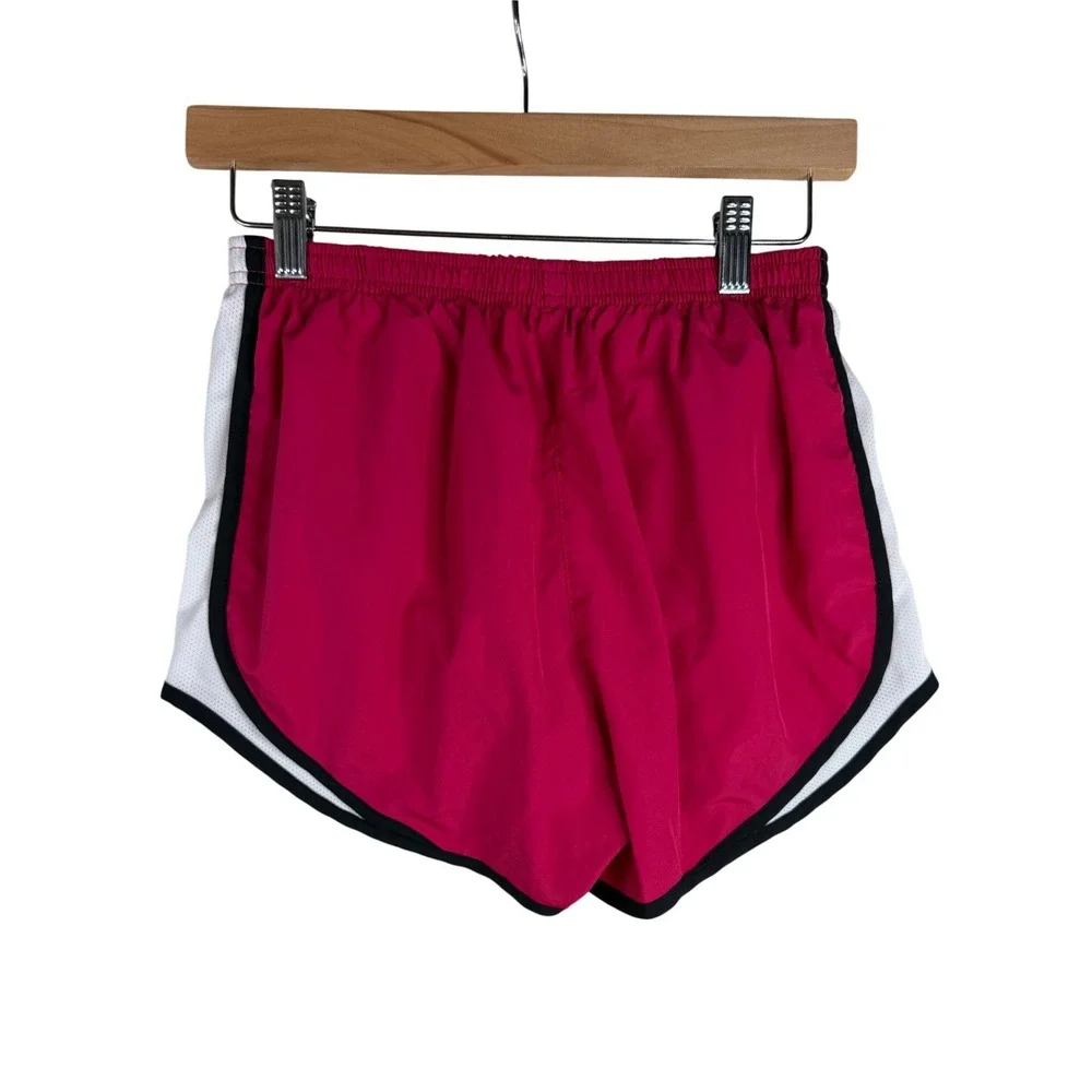 Nike Running Shorts Women's Size Small Lined Pink White Mesh Athletic Shorts